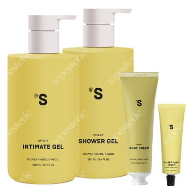 Sisters Aroma Smart Vetiver Set ZESTAW Żel pod prysznic 250 ml + Żel do higieny intymnej 250 ml + Krem do rąk 30 ml + Balsam do ciała 100 ml