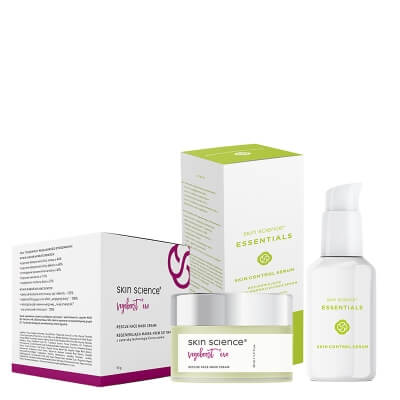 Skin Science Rescue Duo Set ZESTAW Rozjaśniająco-normalizujące serum 30 g + Regenerująca maska - krem 50 g