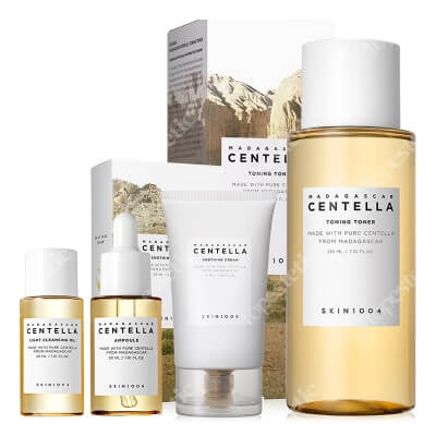 Skin1004 Beauty Face ZESTAW Olejek myjący 30 ml + Tonik 210 ml + Serum 30 ml + Kojący krem 75 ml