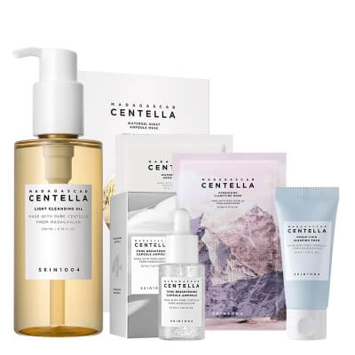 Skin1004 Face Care ZESTAW Lekki olejek myjący 200 ml + Serum 30 ml + Maska na noc 30 ml + Maska w płachcie 1 szt + Maska w płachcie 23 ml