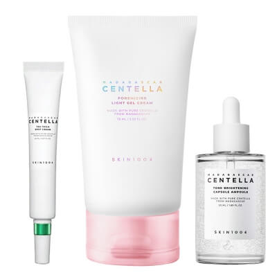 Skin1004 Face Care ZESTAW Rozjaśniające serum 50 ml + Krem punktowy na wypryski 20 ml + Lekki żelowy krem 75 ml