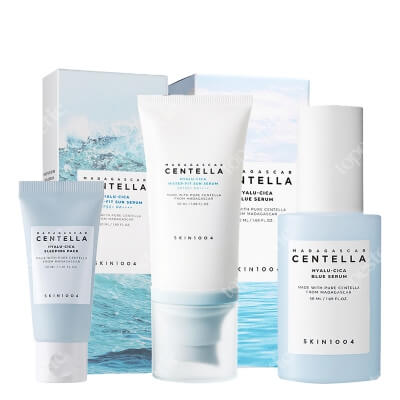 Skin1004 Hyalu-Cica Set ZESTAW Serum 50 ml + Krem przeciwsłoneczny 50 ml + Maska 30 ml