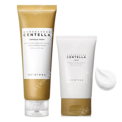 Skin1004 Madagascar Centella Ampoule Foam + Cream ZESTAW Pianka do twarzy 125 ml + Krem nawilżający 75 ml