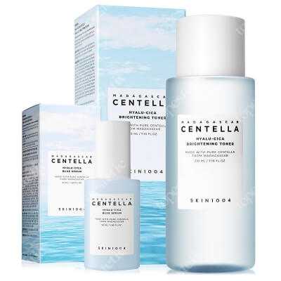 Skin1004 Madagascar Centella Hyalu-Cica Brightening Set ZESTAW Rozjaśniający toner 210 ml + Serum 50 ml