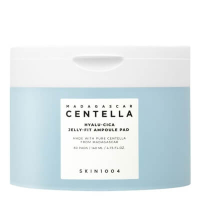 Skin1004 Madagascar Centella Hyalu-Cica Jelly-Fit Ampoule Pad Nawilżające płatki do twarzy z kwasem hialuronowym 60 szt