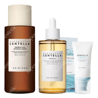 Skin1004 Madagascar Centella Set ZESTAW Odżywcze serum 100 ml + Toner 210 ml + Krem przeciwsłoneczny 50 ml