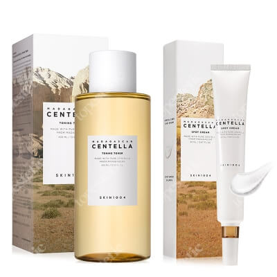 Skin1004 Madagascar Centella Spot Care ZESTAW Tonik 400 ml + Punktowy krem na wypryski 20 ml