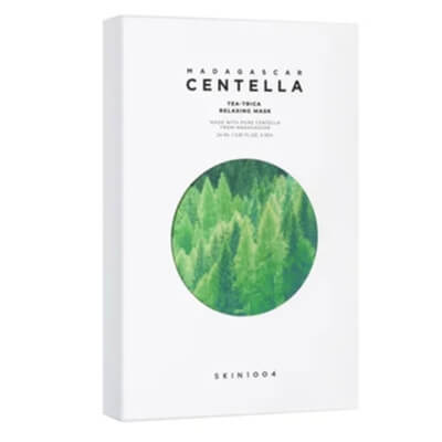 Skin1004 Madagascar Centella Tea-Trica Relaxing Mask ZESTAW Łagodząca maska w płachcie z ekstraktem z drzewa herbacianego 24 ml x 5