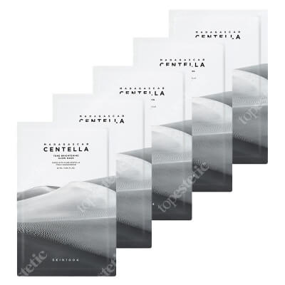 Skin1004 Madagascar Centella Tone Brightening Glow Mask x 5 ZESTAW Maska w płachcie rozjaśniająca przebarwienia 25 ml x 5