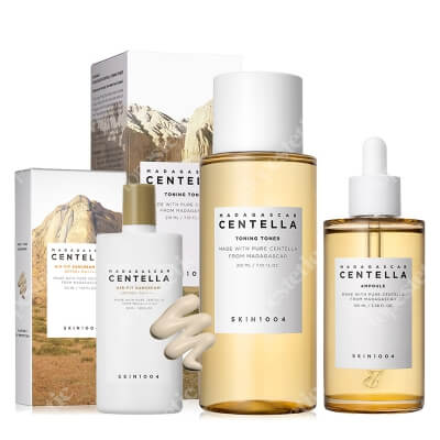Skin1004 Madagascar Centella ZESTAW Serum 100 ml + Tonik 210 ml + Filtr przeciwsłoneczny 50 ml