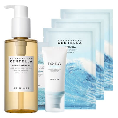 Skin1004 Perfect Start ZESTAW Olejek myjący 200 ml + Krem SPF 50+ PA++++ 50 ml + Maska w płachcie 3x 23 ml