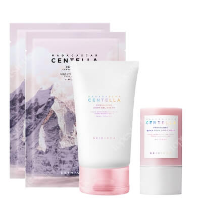 Skin1004 Poremizing ZESTAW Maska w sztyfcie 27 g + Maska w płachcie 23 ml x 2 + Lekki żelowy krem 75 ml