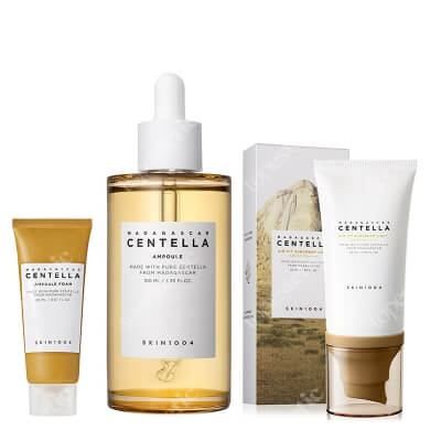 Skin1004 Youre Beauty Way ZESTAW Oczyszczająca pianka do twarzy 20 ml + Serum 100 ml + Lekki filtr przeciwsłoneczny 50 ml