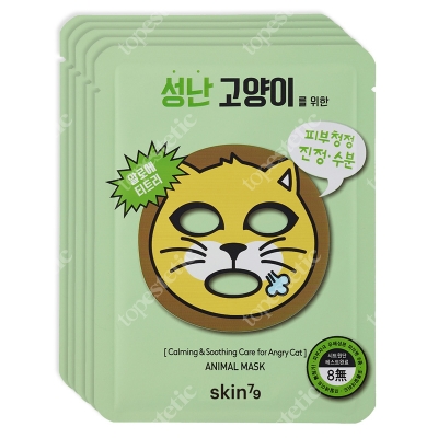 Skin79 Animal Mask - Calming&Soothing Care For Angry Cat Maska kojąca w płacie 5x23 g