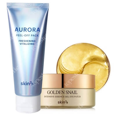 Skin79 Aurora Peel-Off Freshening Vitalizing + Golden Snail Intensive Essence Gel Eye Patch ZESTAW Odświeżająco - rewitalizująca maska 100 ml + Płatki pod oczy 60 szt