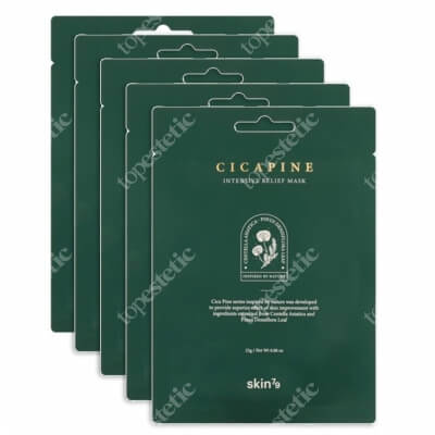 Skin79 Cica Pine Intensive Relief Mask x 5 ZESTAW Oczyszczająco - regenerująca maska w płacie 25 g x 5