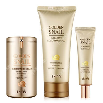Skin79 Golden Snail Daily Routine Set ZESTAW BB Cream SPF 50+ 45 g + Krem pod oczy 35 ml + Oczyszczająca pianka 125 ml