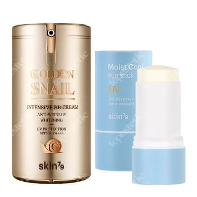 Skin79 Golden Snail Intensive BB Cream SPF 50+ + Moist Cool Sun Stick UV SPF 50+ ZESTAW Odżywczy krem przeciwzmarszczkowy 45 g + Ochronny sztyft nawilżająco-chłodzący 23 g