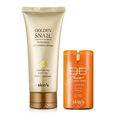 Skin79 Orange SPF 50 + Golden Snail Intensive Cleansing Foam ZESTAW Krem BB z filtrem 40 g + Oczyszczająca pianka do twarzy 125 ml