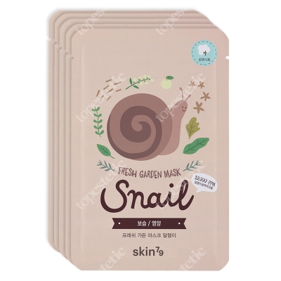 Skin79 Snail Fresh Garden Mask ZESTAW Maseczka w płacie, śluz ślimaka 5x23 g