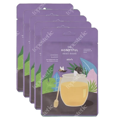 Skin79 The Honeyful Snail Mask x 5 ZESTAW Odżywiająca maska w płacie 20 ml x 5 szt