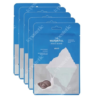 Skin79 The Waterful Snail Mask x 5 ZESTAW Nawilżająco-kojąca maska w płacie 20 ml x 5 szt