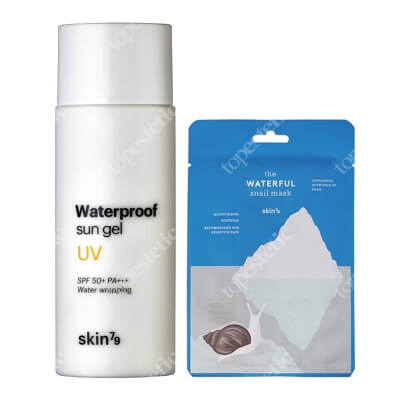 Skin79 Waterproof Sun Gel And Waterful Snail Mask ZESTAW Krem ochronny 50 ml + Kojąca maska w płacie 20 ml