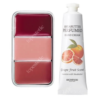 Skinfood Hand Cream + Fresh Fruit Lip and Cheek #6 ZESTAW Krem do rąk 30 ml + Tind do ust i policzków nr 6 3x 2,5 g