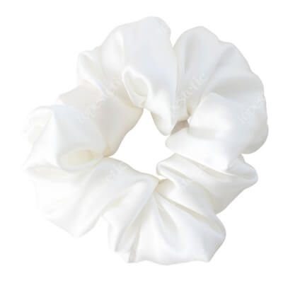 Slaap Scrunchie White Jedwabna gumka do włosów - biała 1 zt