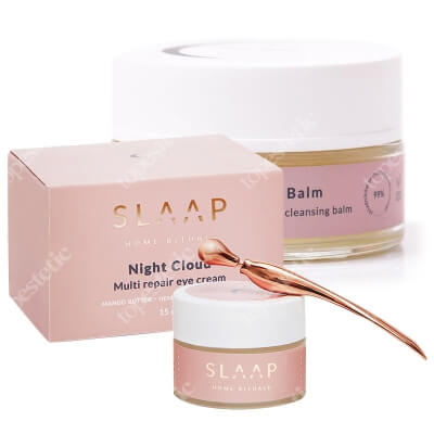 Slaap Soul Balm + Night Cloud ZESTAW Aromatyczny balsam do demakijażu 100 ml + Krem do pielęgnacji okolic oczu 15 ml