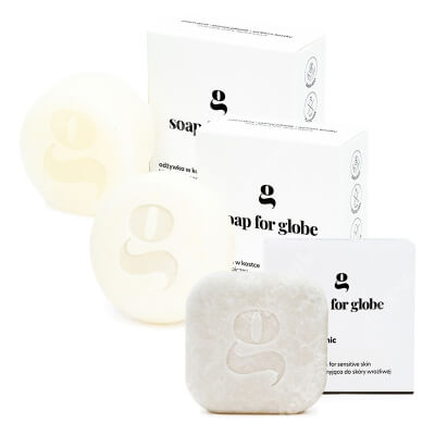 Soap For Globe Hipoallergenic Set ZESTAW Odżywka do wrażliwej skóry głowy 1 szt. + Kostka myjąca do skóry wrażliwej 1 szt. + Szampon do wrażliwej skóry głowy 1 szt.