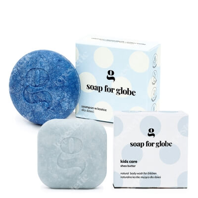 Soap For Globe Kids Care Set ZESTAW Kostka myjąca dla dzieci 1 szt. + Szampon dla dzieci małych i dużych 1 szt.
