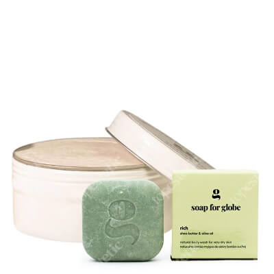 Soap For Globe Rich and Sweet Almond Body ZESTAW Ultraodżywcze masło do ciała z olejem ze słodkich migdałów, 180 ml + Kostka myjąca do skóry suchej 1 szt.