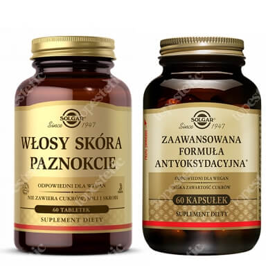 Solgar Antioxidant Set ZESTAW Suplement diety 60 kaps. + Zaawansowana formuła odżywcza 60 tabletek