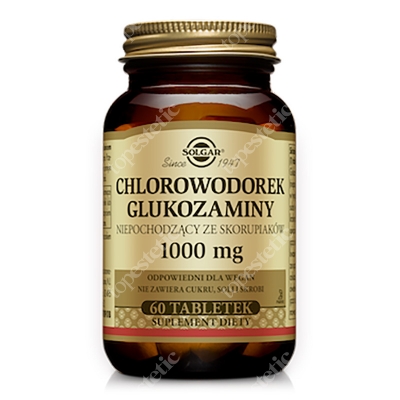Solgar Chlorowodorek Glukozaminy 1000 mg Niepochodzący ze skorupiaków 60 tabl.