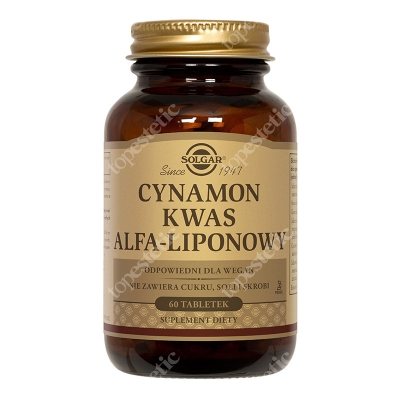 Solgar Cynamon i Kwas alfa-liponowy 60 tabletek