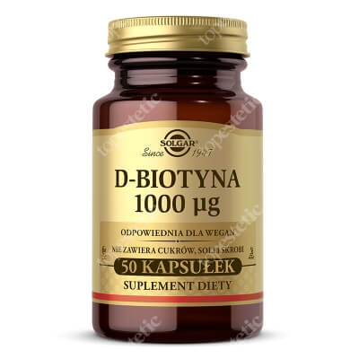 Solgar D-Biotyna 1000 mcg Suplement diety 50 kapsułek