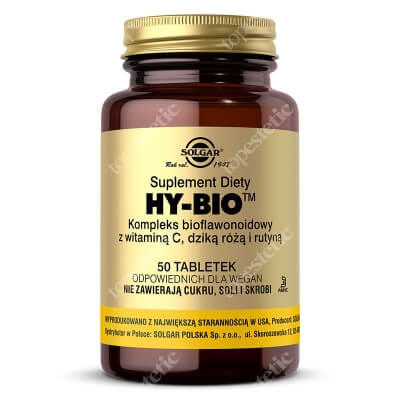 Solgar Hy-Bio Kompleks bioflawonoidowy z witaminą C, dziką różą i rutyną 50 tabletek