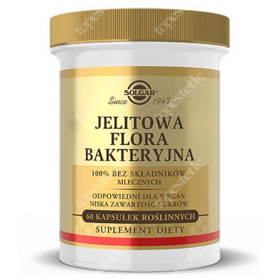 Solgar Jelitowa Flora Bakteryjna New Probiotyczna formuła nowej generacji 100% bez produktów mlecznych 60 kapsułek