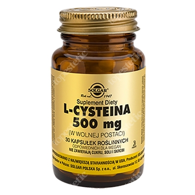 Solgar L-Cysteina 500 mg W postaci wolnej 30 kaps.