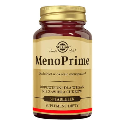 Solgar MenoPrime Dla kobiet w okresie menopauzy 30 tabletek