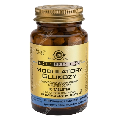 Solgar Modulatory glukozy Zaawansowany wieloskładnikowy suplement ziołowy 60 tabletek
