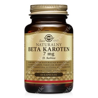 Solgar Naturalny Beta Karoten 7 mg Z alg D. salina 60 kapsułek