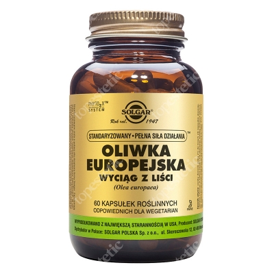 Solgar Oliwka Europejska Wyciąg z liści Olea europea 60 kapsułek