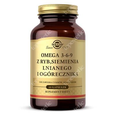 Solgar Omega 3-6-9 Z ryb, siemienia lnianego i ogórecznika 60 kapsułek