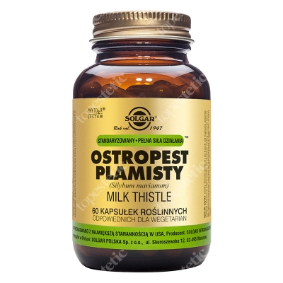 Solgar Ostropest Plamisty Milk Thistle 60 kapsułek