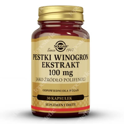 Solgar Pestki winogron ekstrakt 100 mg 30 kapsułek