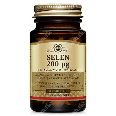 Solgar Selen 200 µg Związany z drożdżami 50 tabletek