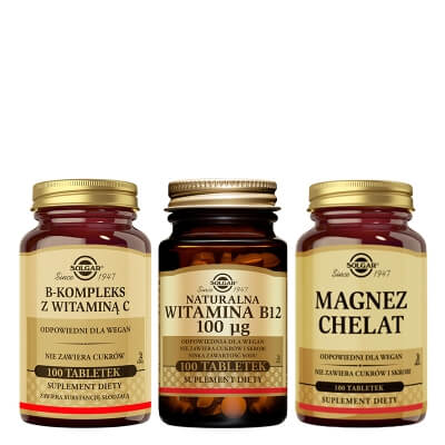 Solgar Vitamin Set ZESTAW 100 tabletek + Suplement diety 100 tabletek + Suplement diety tab. 100 szt