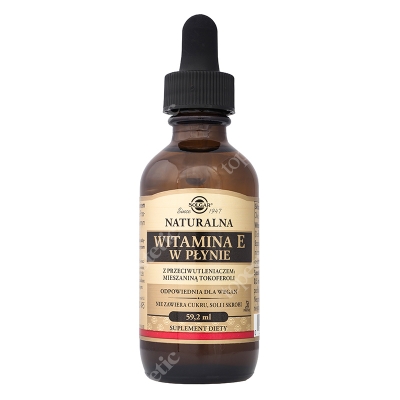 Solgar Witamina E W płynie naturalna 101mg z przeciwulteniaczem, mieszaniną tokoferoli 59,2 ml